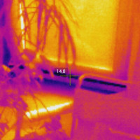 Wärmebildkamera Wärmebrücken entdeckt.